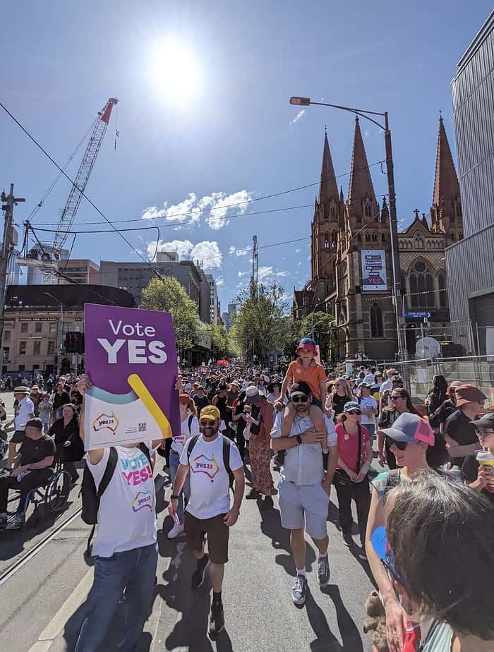 The Melbourne YES rally on 17 September 2023