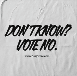 Liberal Party Instagram tile stating "if you don't know, Vote No"